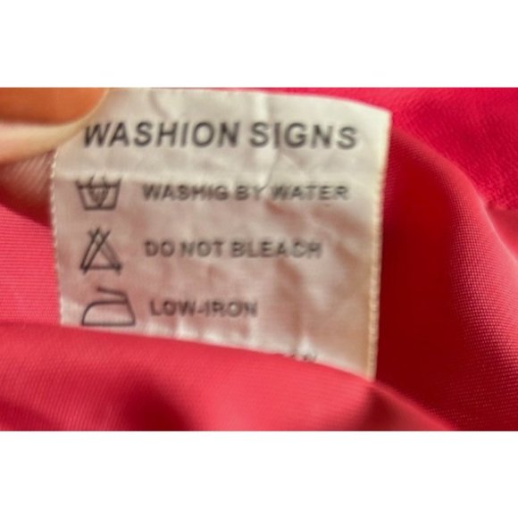 Chou Yatou Bright Pink Moto Jacket Size Medium Faux Leather - Picture 7 of 8